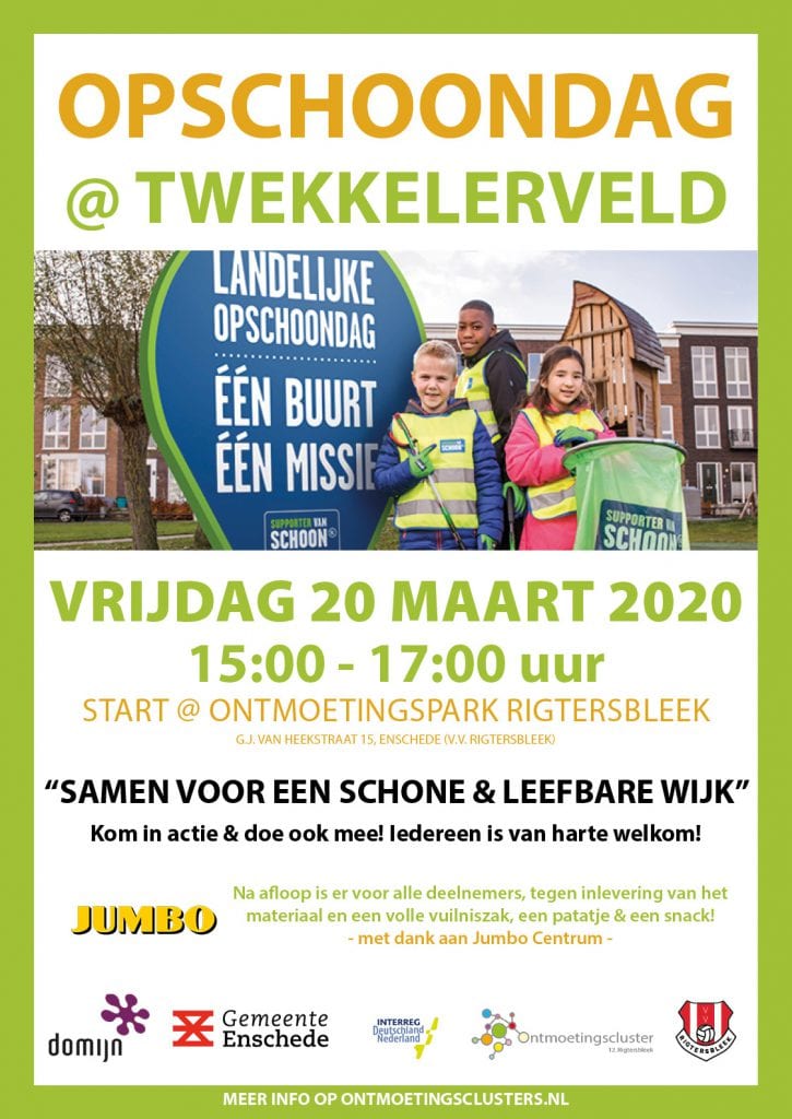 Opschoondag Twekkelerveld 2020 (poster A3) + Jumbo